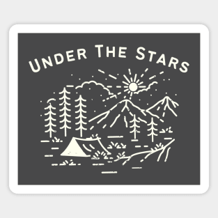 Under the stars camping camp Outdoors Magnet